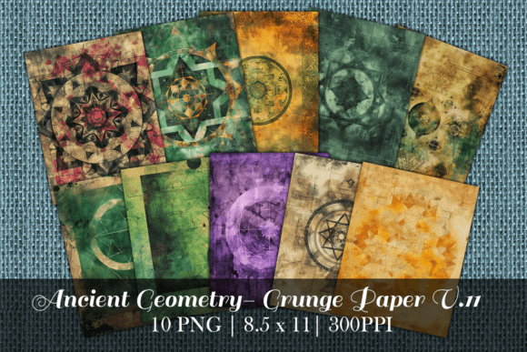 Download Ancient Geometry Antique Grunge Paper 11 - Premium Resources