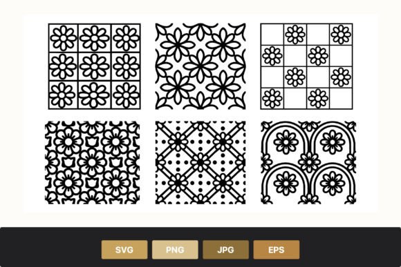 Download Black White Floral Patterns Vector Set - Premium Resources